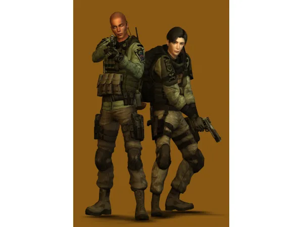 Alpha Military uniforms from RE6 by simsfinds - The Sims 4 Custom Content