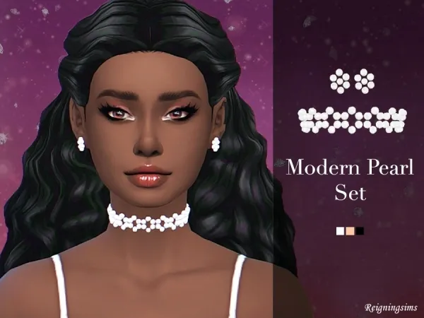Maxis Match Modern Pearl Set - The Sims 4 Custom Content