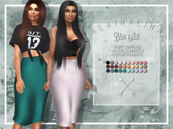 Alpha Blair Skirt - The Sims 4 Custom Content