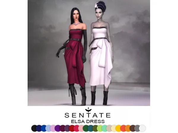 Maxis Match Elsa Dress by sentate - The Sims 4 Custom Content