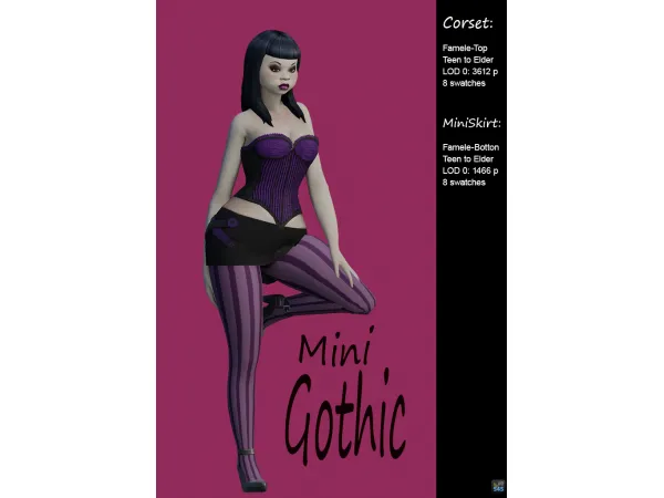 Maxis Match MiniGothic by Guala - The Sims 4 Custom Content
