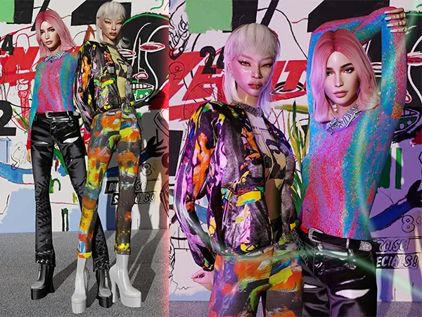 Alpha EXO SC 1 Billion Views Set - The Sims 4 Custom Content