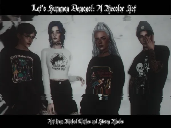 Maxis Match Lets Summon Demons A Recolor Set - The Sims 4 Custom Content
