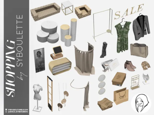 Alpha Shopping set - The Sims 4 Custom Content