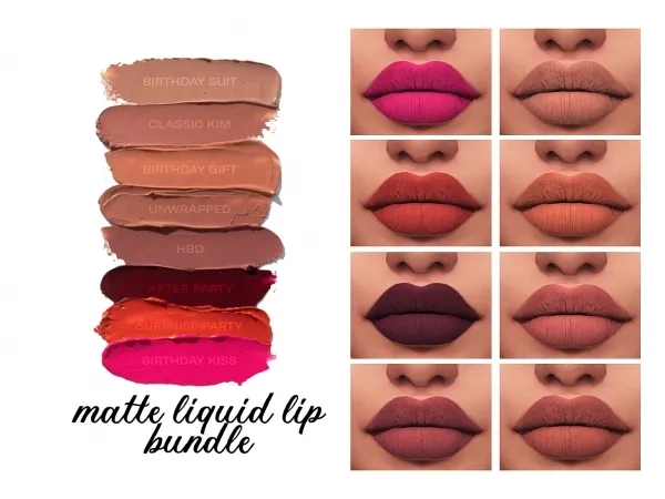 Alpha MATTE LIQUID LIP - The Sims 4 Custom Content
