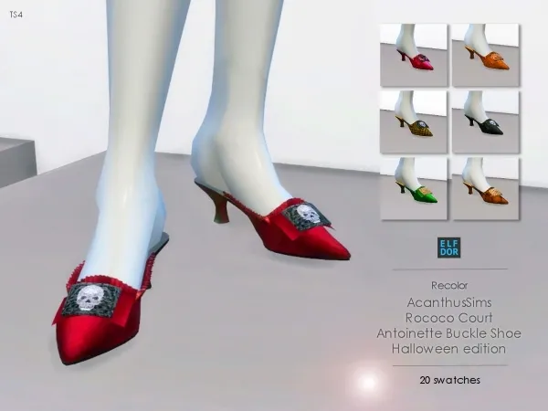 Alpha AcanthusSims Buckle Shoe RC Halloween edition - The Sims 4 Custom Content