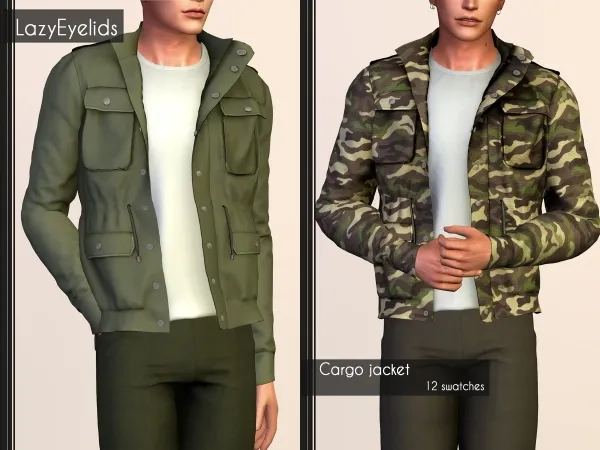 Alpha Cargo jacket - The Sims 4 Custom Content