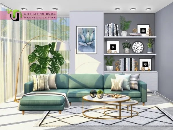 Alpha Mist Living Room - The Sims 4 Custom Content