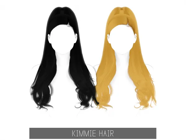 Alpha KIMMIE HAIR by simsfinds - The Sims 4 Custom Content