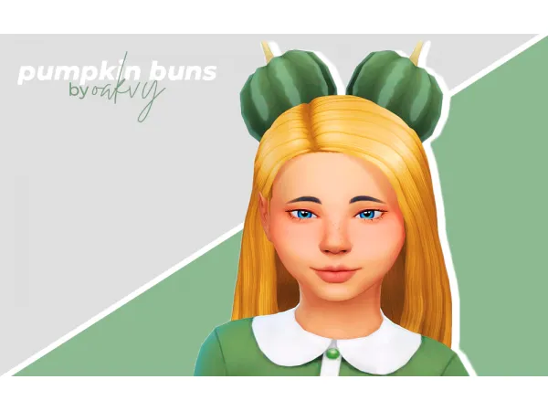 Maxis Match pumpkin buns by oakvy - The Sims 4 Custom Content