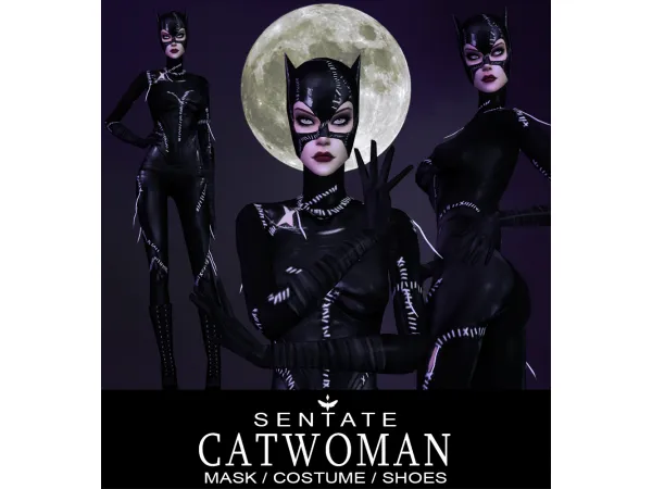 Maxis Match CATWOMAN by sentate - The Sims 4 Custom Content