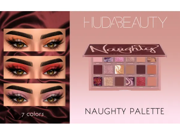 Alpha HUDA BEAUTY NAUGHTY PALETTE - The Sims 4 Custom Content