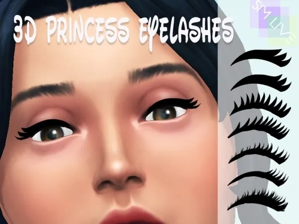 Maxis Match KikiSimLive's 3D Princess Eyelashes - The Sims 4 Custom Content