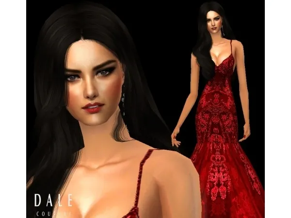 Red VS White Gowns Collections by Dales Couture - The Sims 2 Custom Content
