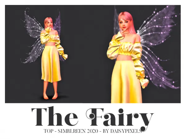 Alpha The Fairy Top (Simblreen 2020) by daisypixels - The Sims 4 custom content