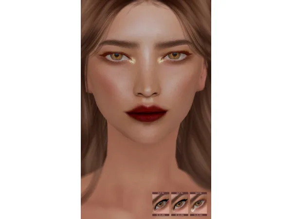 Alpha eyes makeup set Zlata HQ si by Alf - The Sims 4 Custom Content