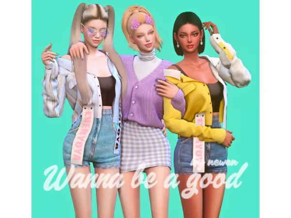 Alpha Wanna be a good set [뉴엔] by new_en092 - The Sims 4 Custom Content