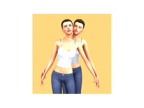 Alpha Behind You Poses - The Sims 4 Custom Content