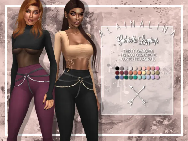 Maxis Match Gabriella Leggings - The Sims 4 Custom Content