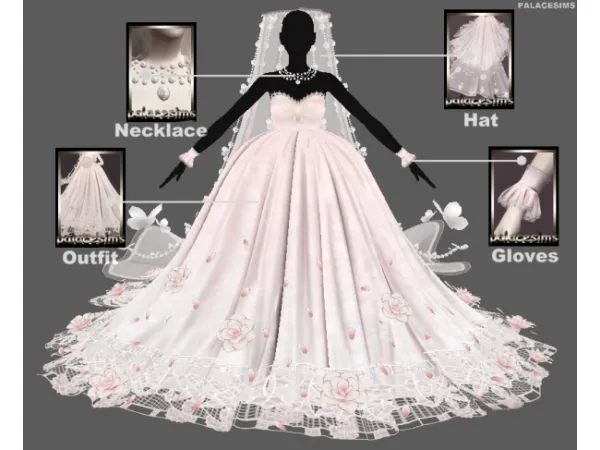 Alpha [PALACESIMS]Wedding Dress by PALACESIMS - The Sims 4 Custom Content