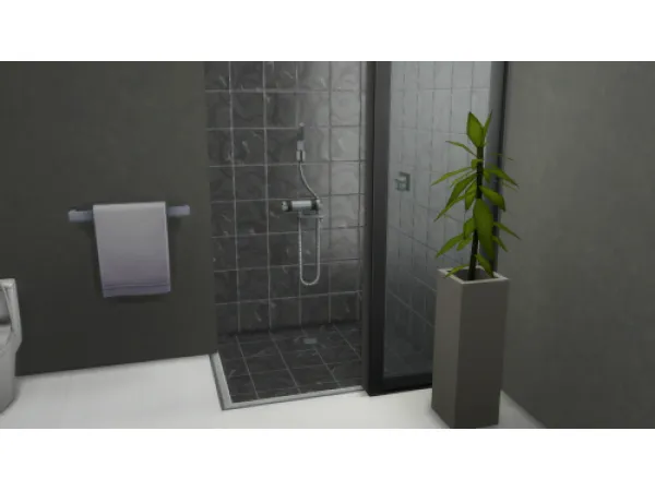 Maxis Match Mirrorless Snowy Escape Shower - The Sims 4 Custom Content