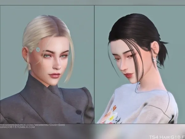 Alpha Daisy Sims' DaisySims Female Hair G18 - The Sims 4 Custom Content