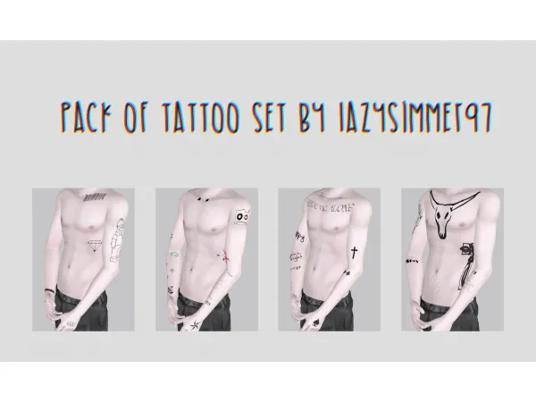 Pack of tattoo for sims 3 by rachell - The Sims 3 Custom Content