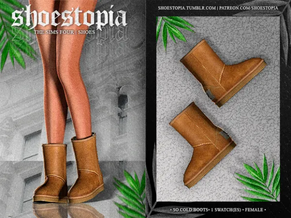 Alpha shoestopia so cold shoes - The Sims 4 Custom Content