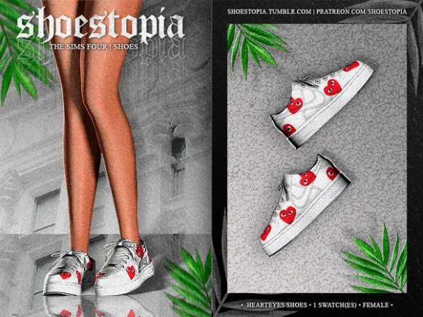 Alpha shoestopia hearteyes shoes - The Sims 4 Custom Content