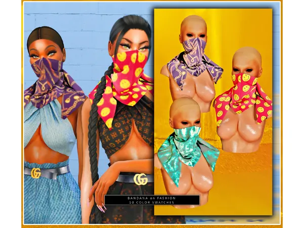 Alpha dorific_BANDANA on FASHION - The Sims 4 Custom Content