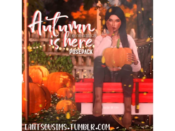 Maxis Match Autumn is here posepack - The Sims 4 Custom Content