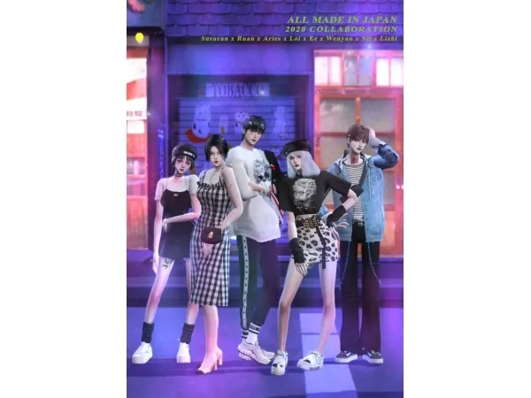 Mix ALL MADE IN JAPAN 2020 COLLABORATION - The Sims 4 Custom Content