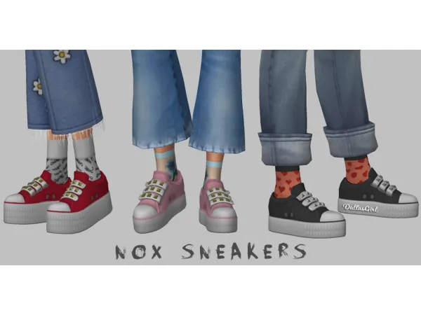 Maxis Match Nox Sneakers New Mesh - The Sims 4 Custom Content