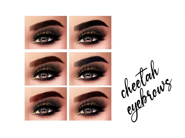 Alpha Cheetah Eyebrows - The Sims 4 Custom Content