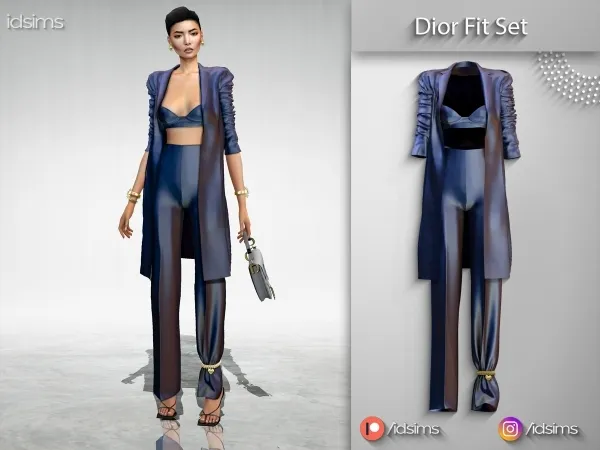 Alpha Dior Fit Set - The Sims 4 Custom Content