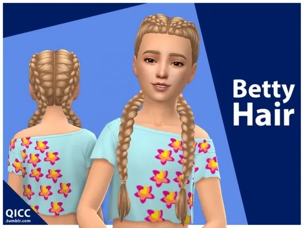 Maxis Match qicc's Betty Hair - The Sims 4 Custom Content