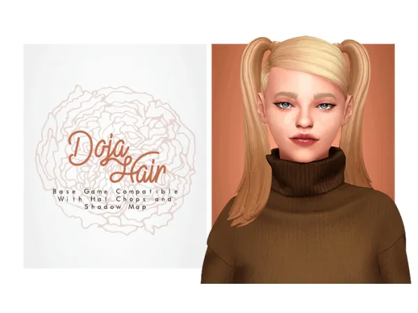 Maxis Match Doja Hair by IsJao - The Sims 4 Custom Content