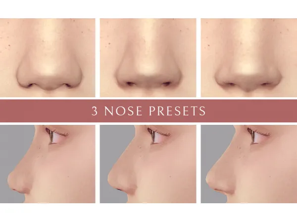 Alpha 3 Nose Presets - The Sims 4 Custom Content