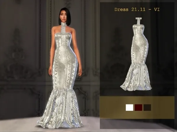 Alpha Viy Sims' Dress 2111 VI - The Sims 4 Custom Content