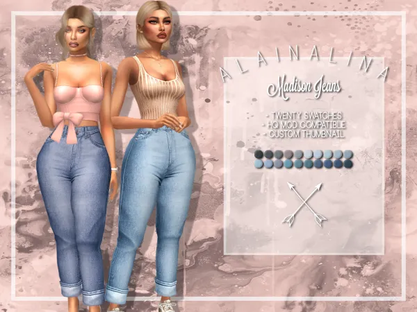 Maxis Match Madison Jeans - The Sims 4 Custom Content