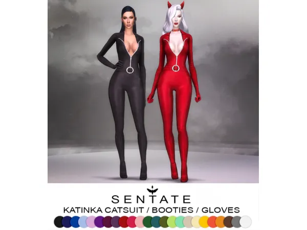 Maxis Match Katinka Catsuit (Set) by Sentate - The Sims 4 Custom Content
