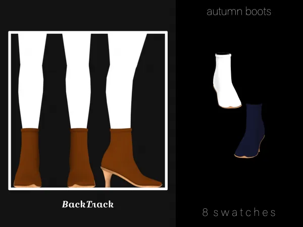Alpha autumn set autumn boots by BackTrack - The Sims 4 Custom Content
