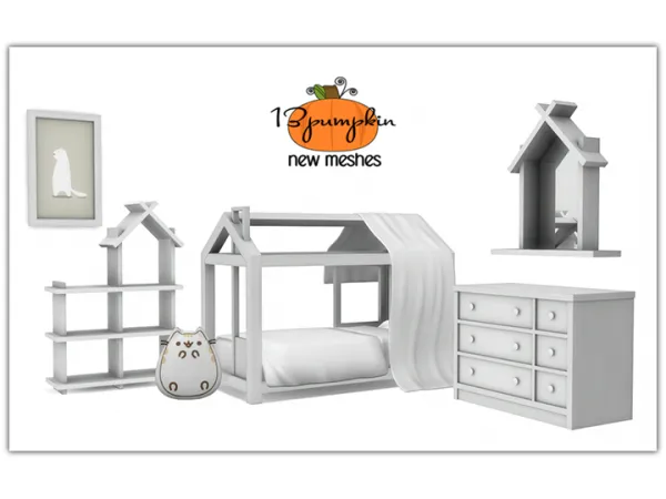 Alpha Willow Tiny House Toddler Bedroom - The Sims 4 Custom Content