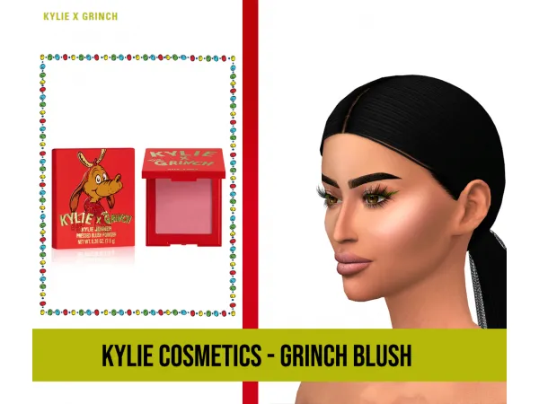 Alpha KYLIE X GRINCH BLUSH - The Sims 4 Custom Content