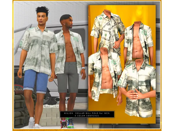 dorific_MILLION DOLLAR BILL POLO (for MEN)