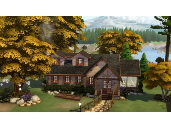 Maxis Match Wintery Cabin - The Sims 4 Custom Content