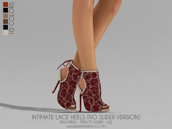 Alpha INTIMATE LACE HEELS (NO SLIDER) - The Sims 4 Custom Content