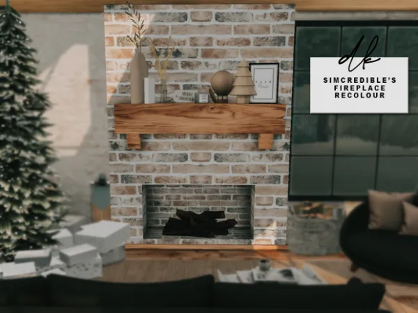 Alpha SIMcredible's Fireplace Recolour Sims by DK - The Sims 4 Custom Content