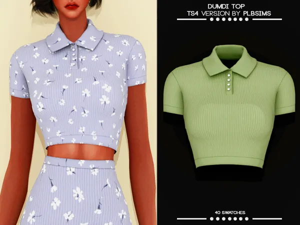 Alpha Dumdi Top - The Sims 4 Custom Content
