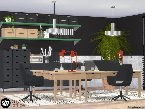 Alpha wondymoon's Stannum Office - The Sims 4 Custom Content